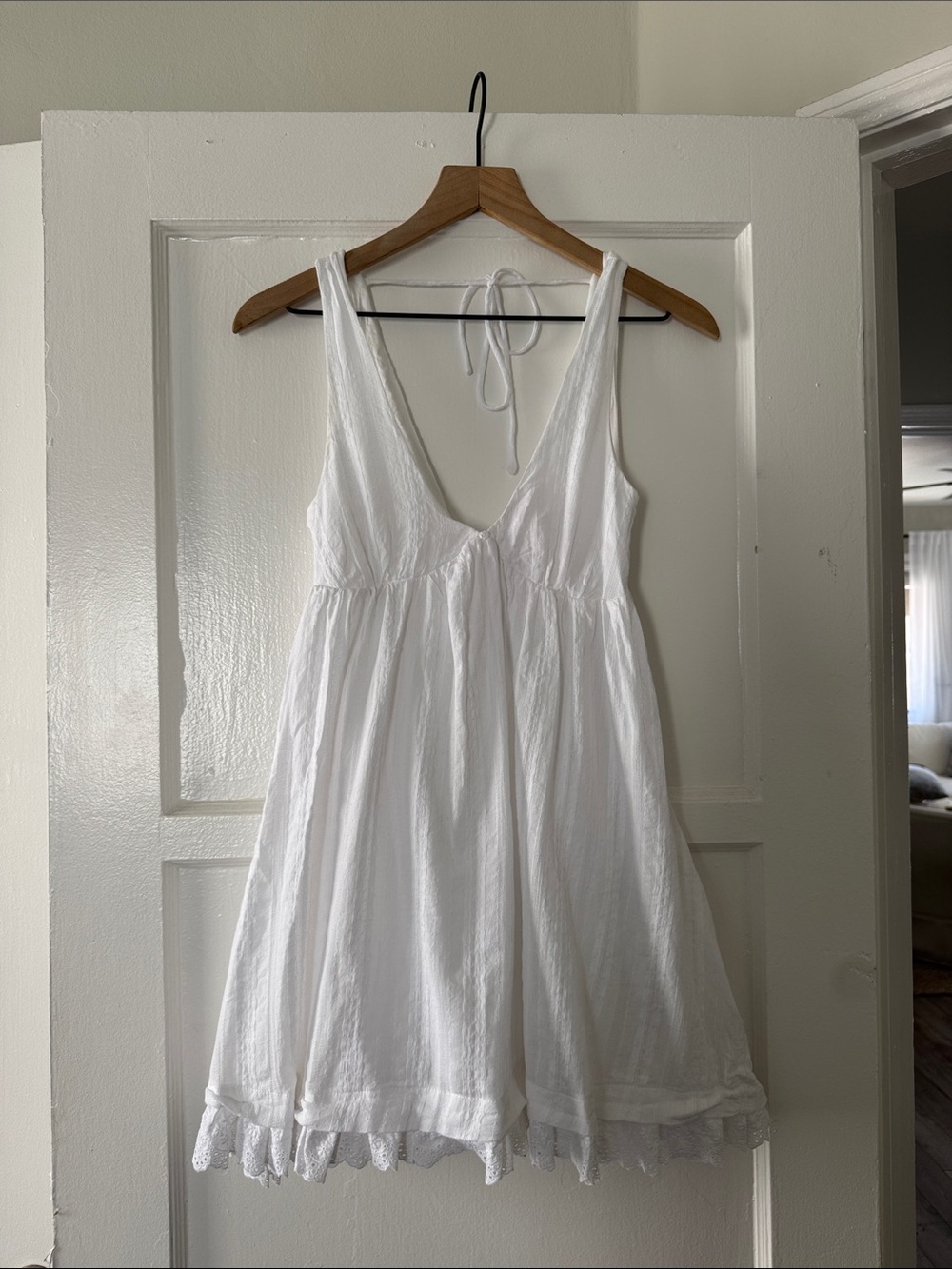 Princess Polly White Sleeveless V-Neck Summer Dress